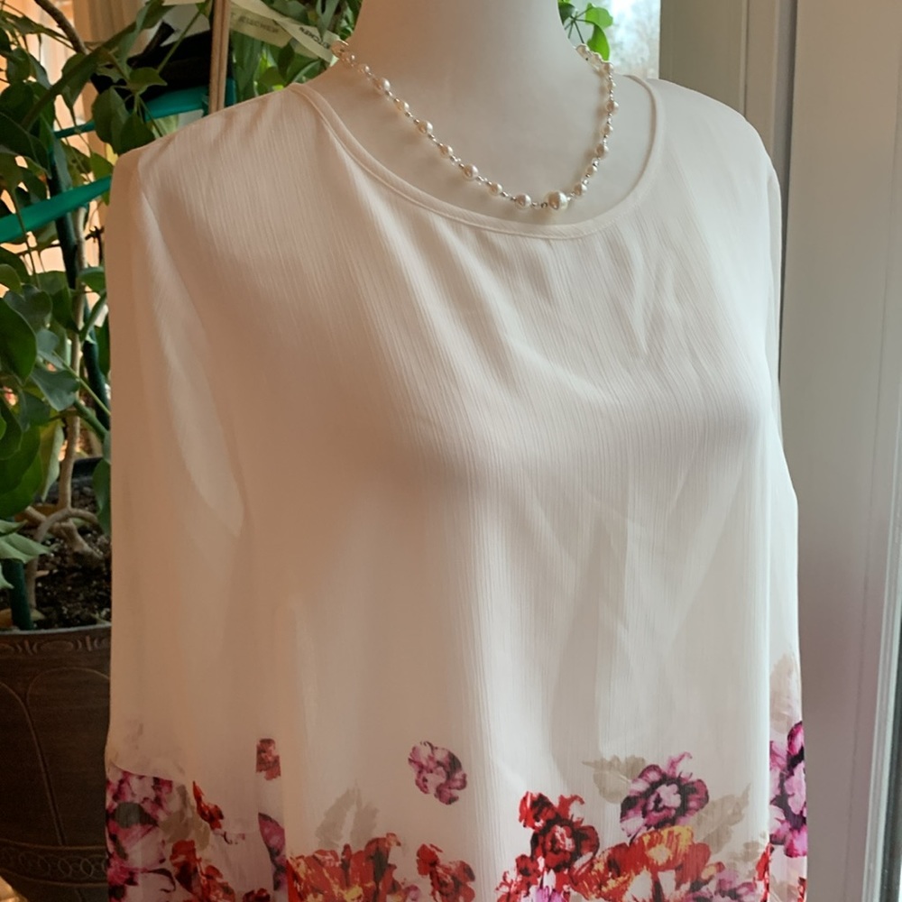 Apt. 9 Floral Blouse Top Size XL